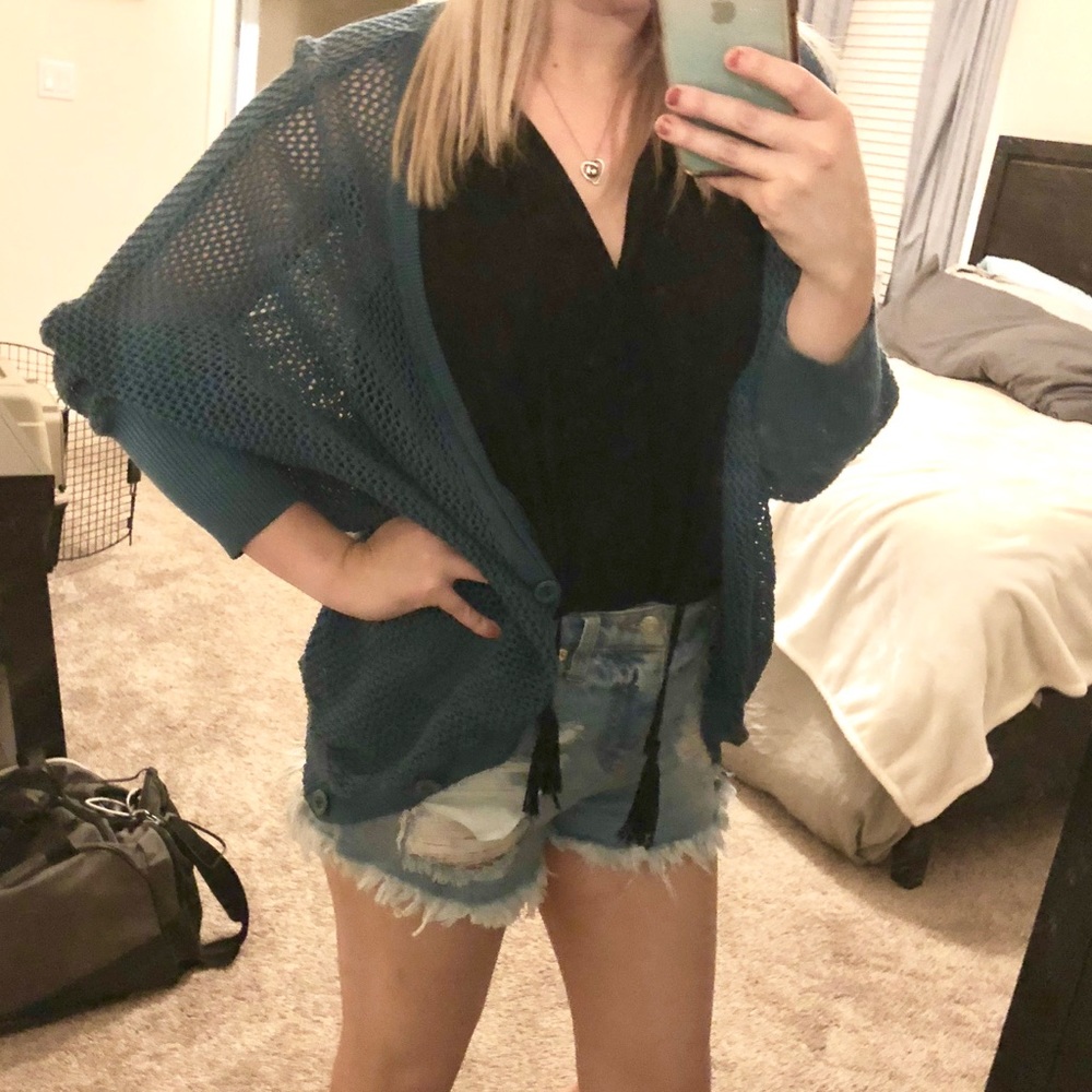 Oversized button up sweater